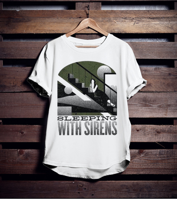 Sleeping With Sirens Stairs Retro Minimalist T-Shirt