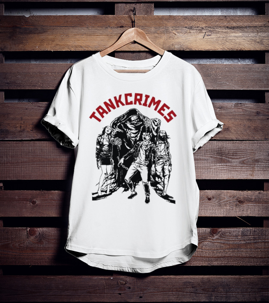 Tankcrimes Brainsqueeze Grim Reaper And Zombies T-Shirt