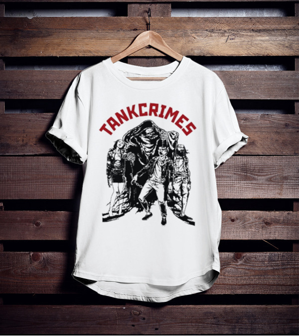 Tankcrimes Brainsqueeze Grim Reaper And Zombies T-Shirt