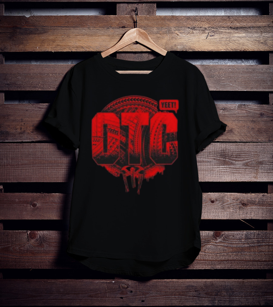 Roman Reigns Yeet OTC Red Tribal Shield T-Shirt