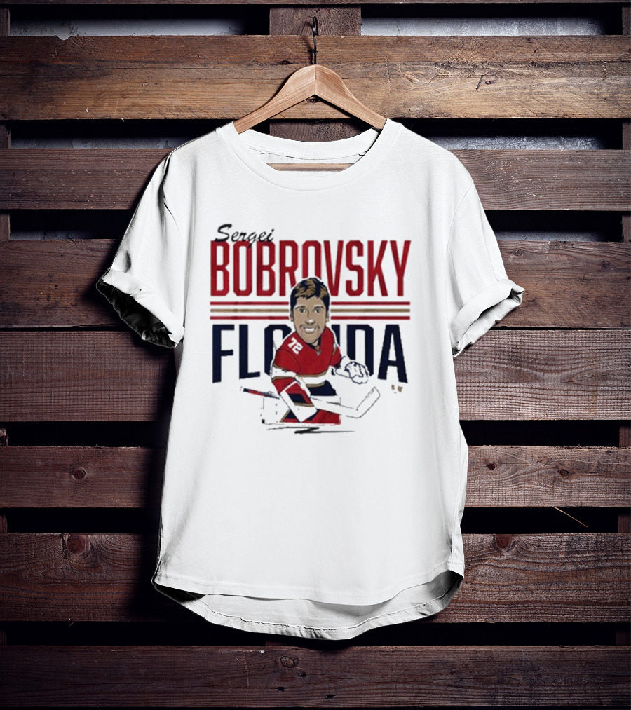 Sergei Bobrovsky Florida Hockey Caricature T-Shirt