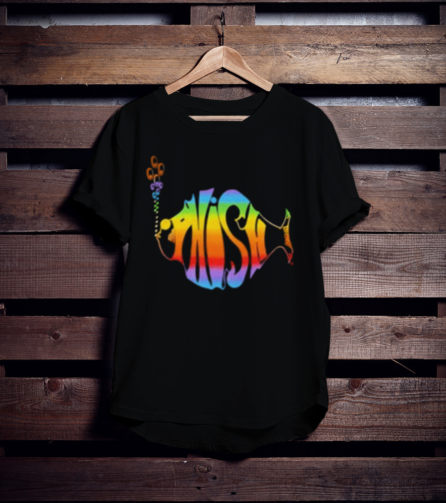 Phish Rainbow Lodgewood Fish Shaped T-Shirt