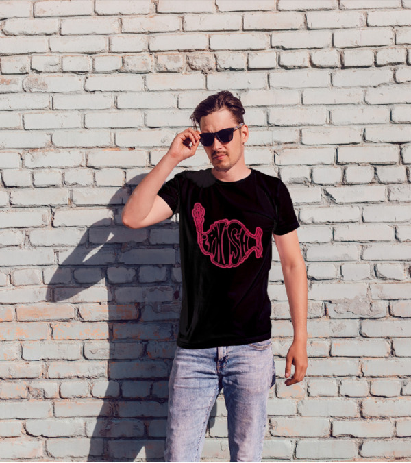 Phish Neon Fish Logo Lodgewood Stroke T-Shirt