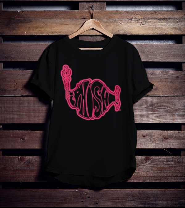 Phish Neon Fish Logo Lodgewood Stroke T-Shirt