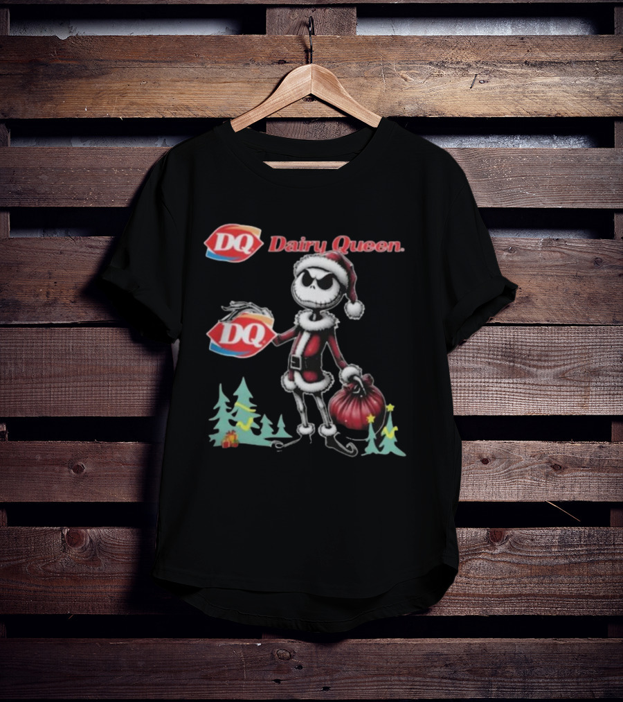 Santa Jack Skellington Dairy Queen Merry Christmas T-Shirt