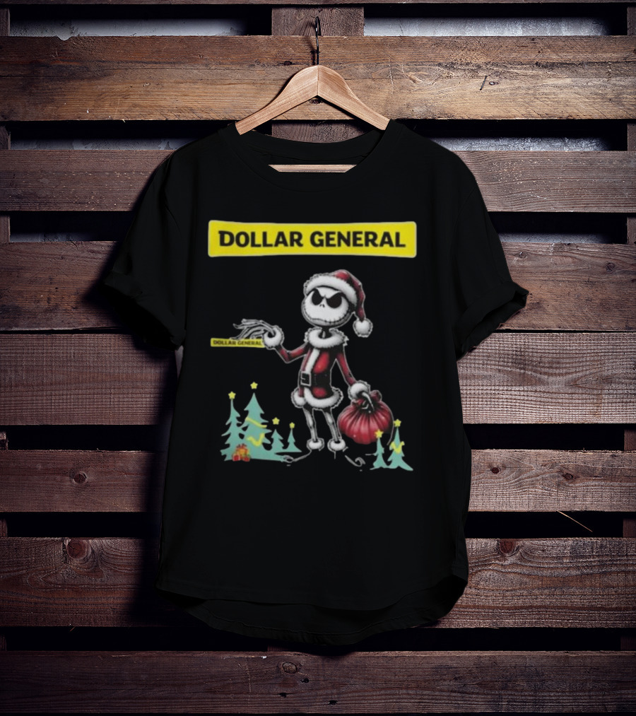 Santa Jack Skellington Dollar General Merry Christmas T-Shirt