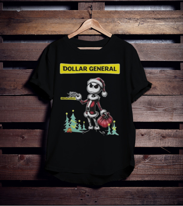 Santa Jack Skellington Dollar General Merry Christmas T-Shirt
