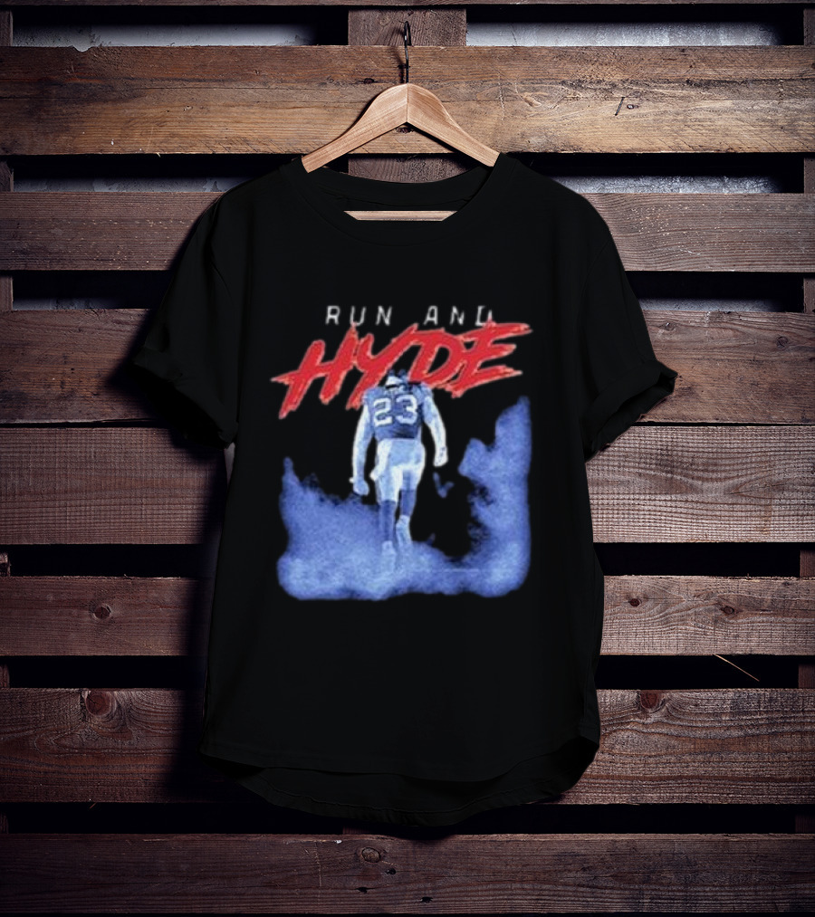 Run And Hyde Football 23 Blue Smoke Trail T-Shirt