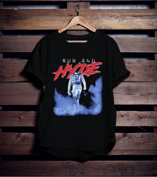 Run And Hyde Football 23 Blue Smoke Trail T-Shirt