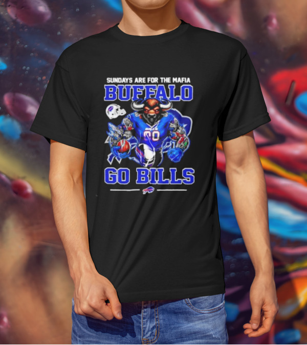 Sundays Are For The Mafia Buffalo Go Bills Mascot T-Shirt