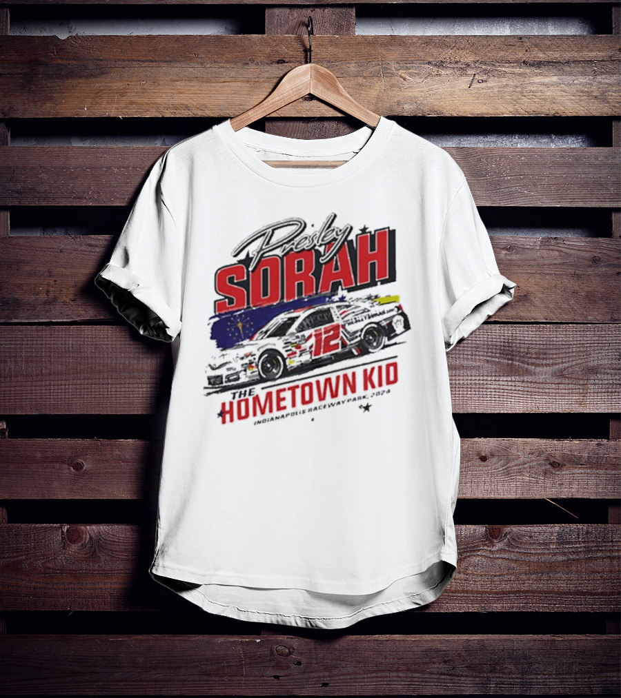 Presley Sorah The Hometown Kid Car 12 Indianapolis Raceway Park T-Shirt