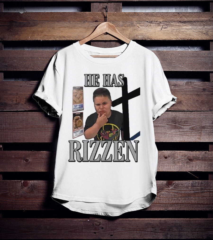 He Has Rizzen Rizzler Costco Guy With Spider-Man Shirt And Price Tags T-Shirt