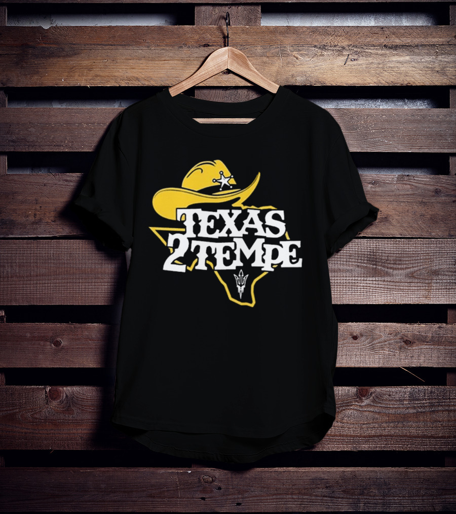 Kenny Dillingham Texas 2 Tempe Cowboy Hat State Outline Pitchfork T-Shirt