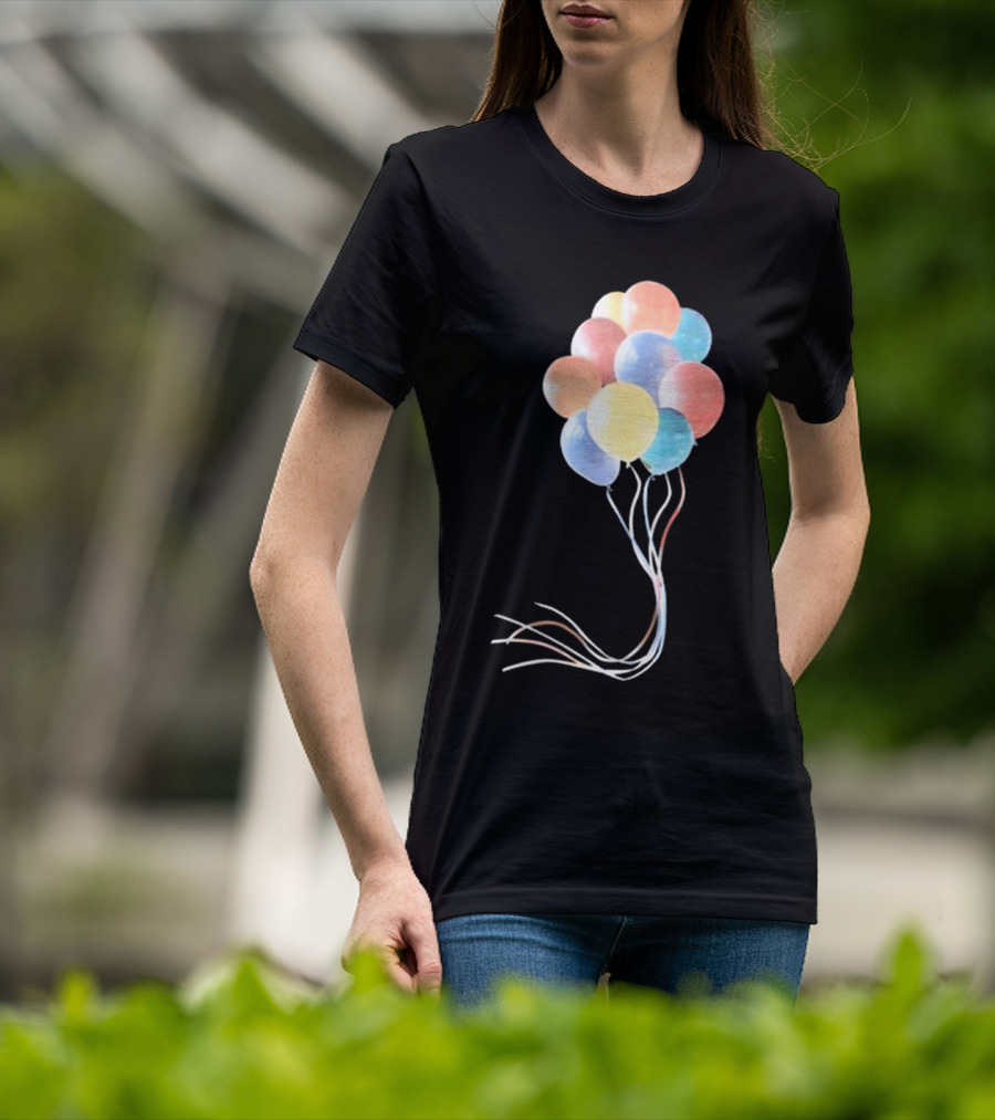 Pleasing X JW Anderson Multicolored Bunch Of Balloons Collection T-Shirt
