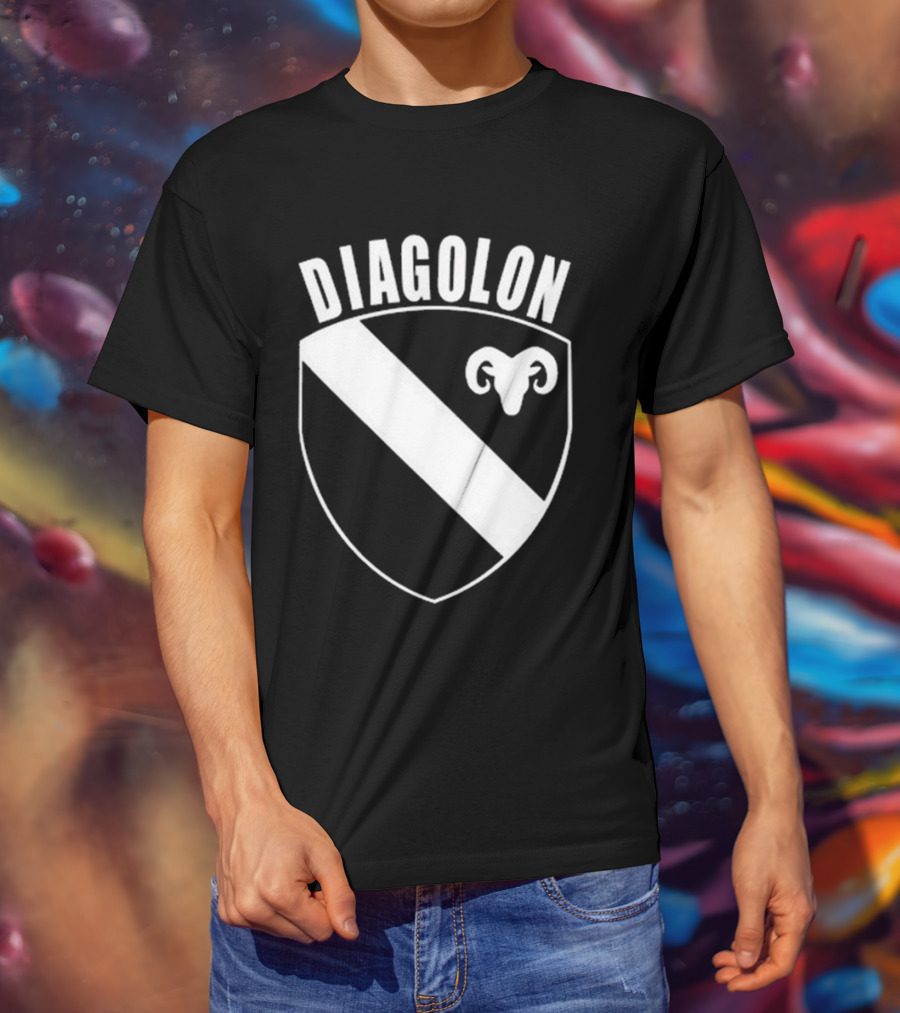 DIAGOLON Shield Emblem With Ram Head T-Shirt