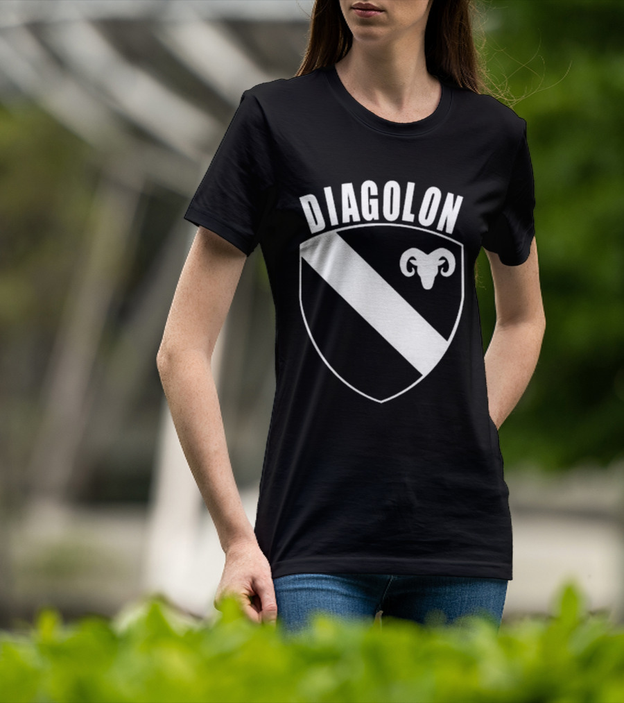 DIAGOLON Shield Emblem With Ram Head T-Shirt