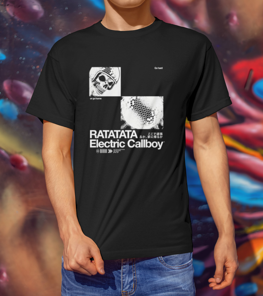 Electric Callboy Ratatata Skull Disco Go Hard Or Go Home T-Shirt