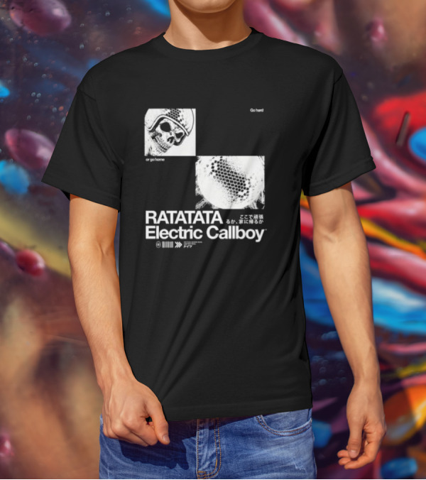 Electric Callboy Ratatata Skull Disco Go Hard Or Go Home T-Shirt