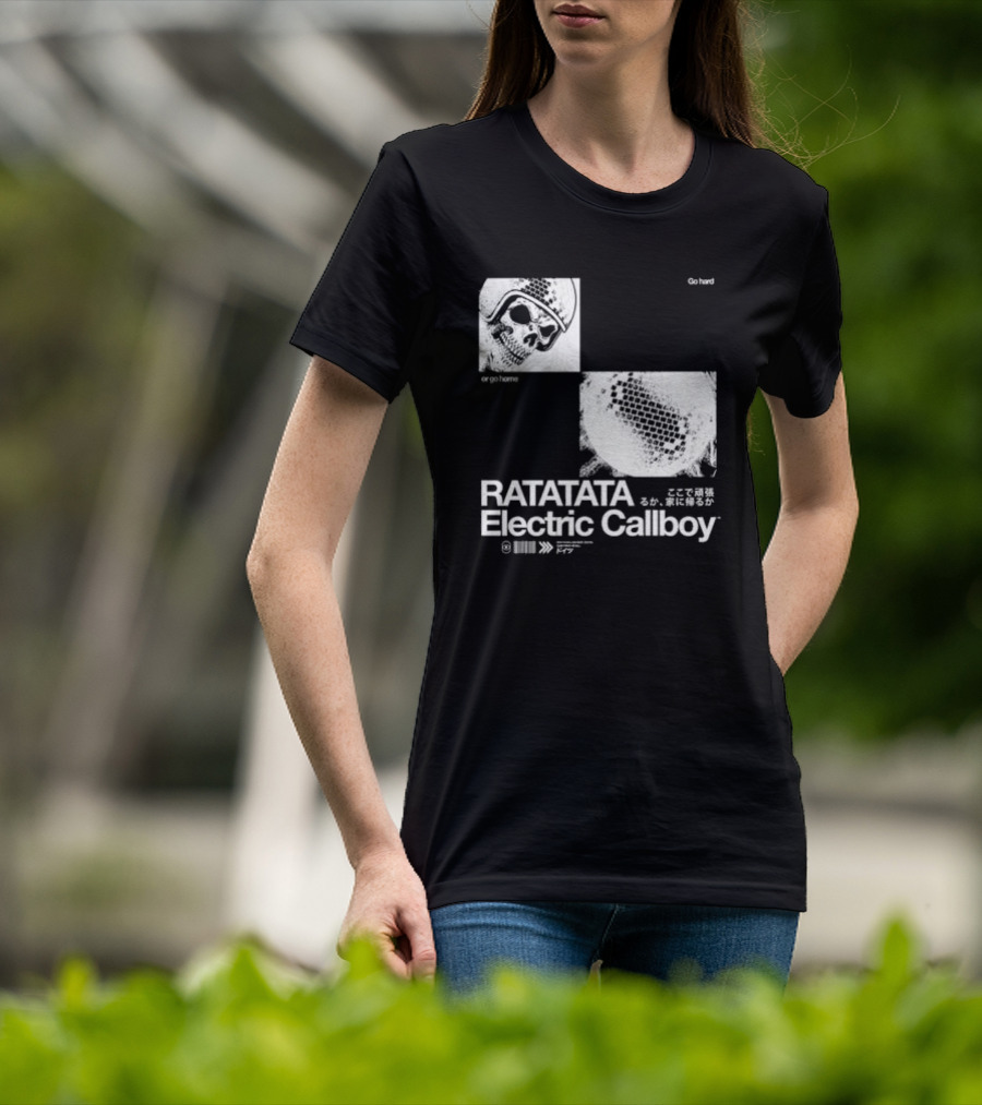 Electric Callboy Ratatata Skull Disco Go Hard Or Go Home T-Shirt