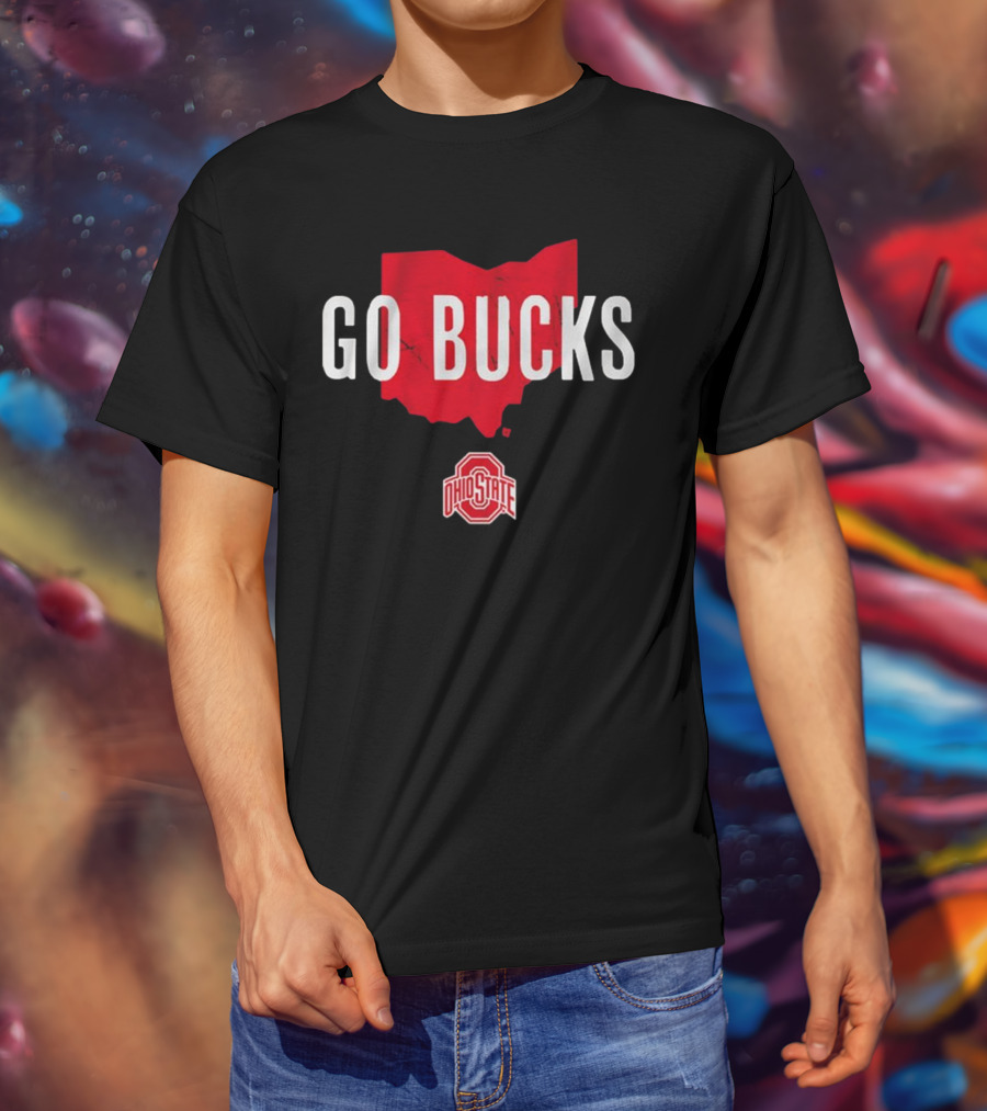 Ohio State Go Bucks Red Map T-Shirt
