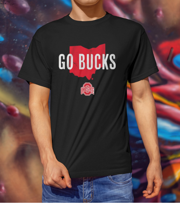 Ohio State Go Bucks Red Map T-Shirt