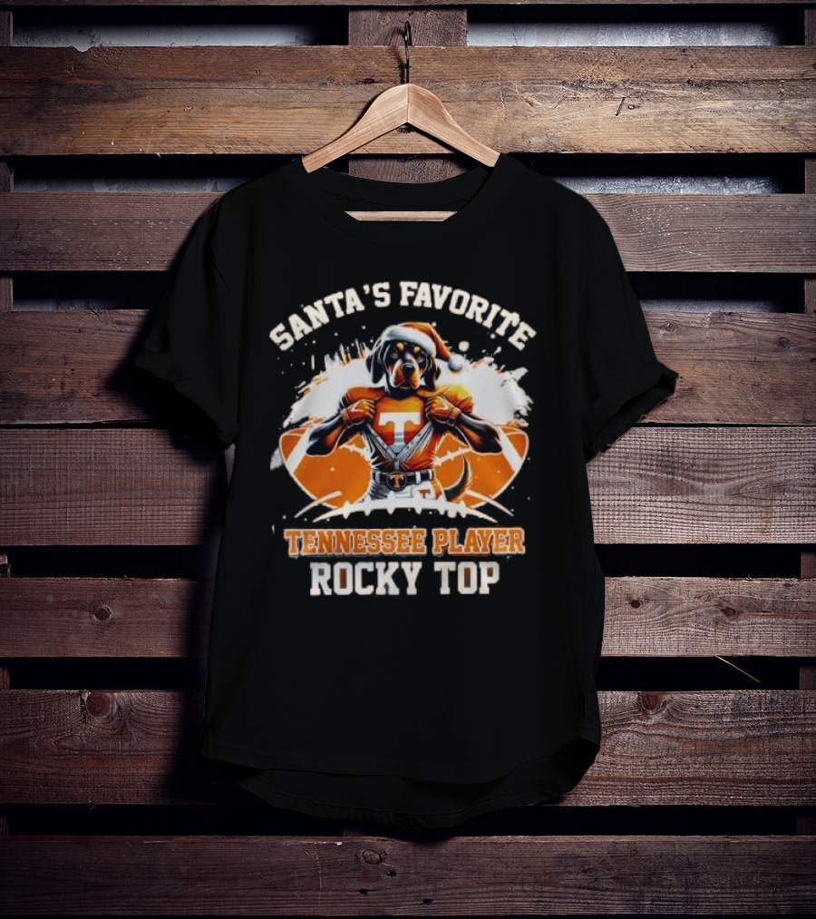 Santa's Favorite Tennessee Player Rocky Top T-Shirt