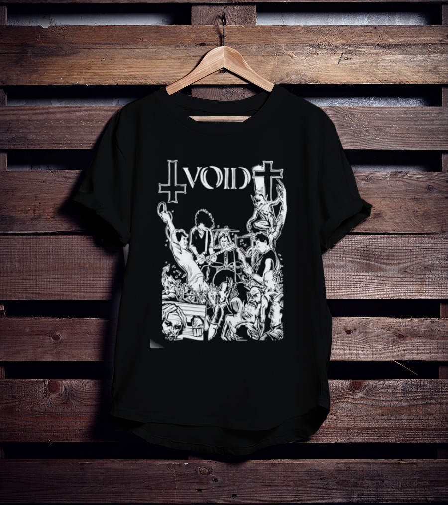 Void Time To Die Band Artwork With Crosses And Skeletons T-Shirt
