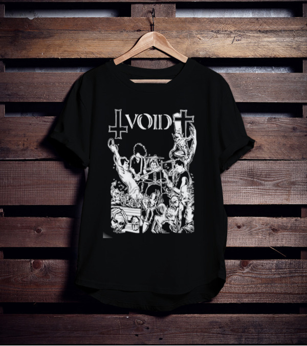 Void Time To Die Band Artwork With Crosses And Skeletons T-Shirt