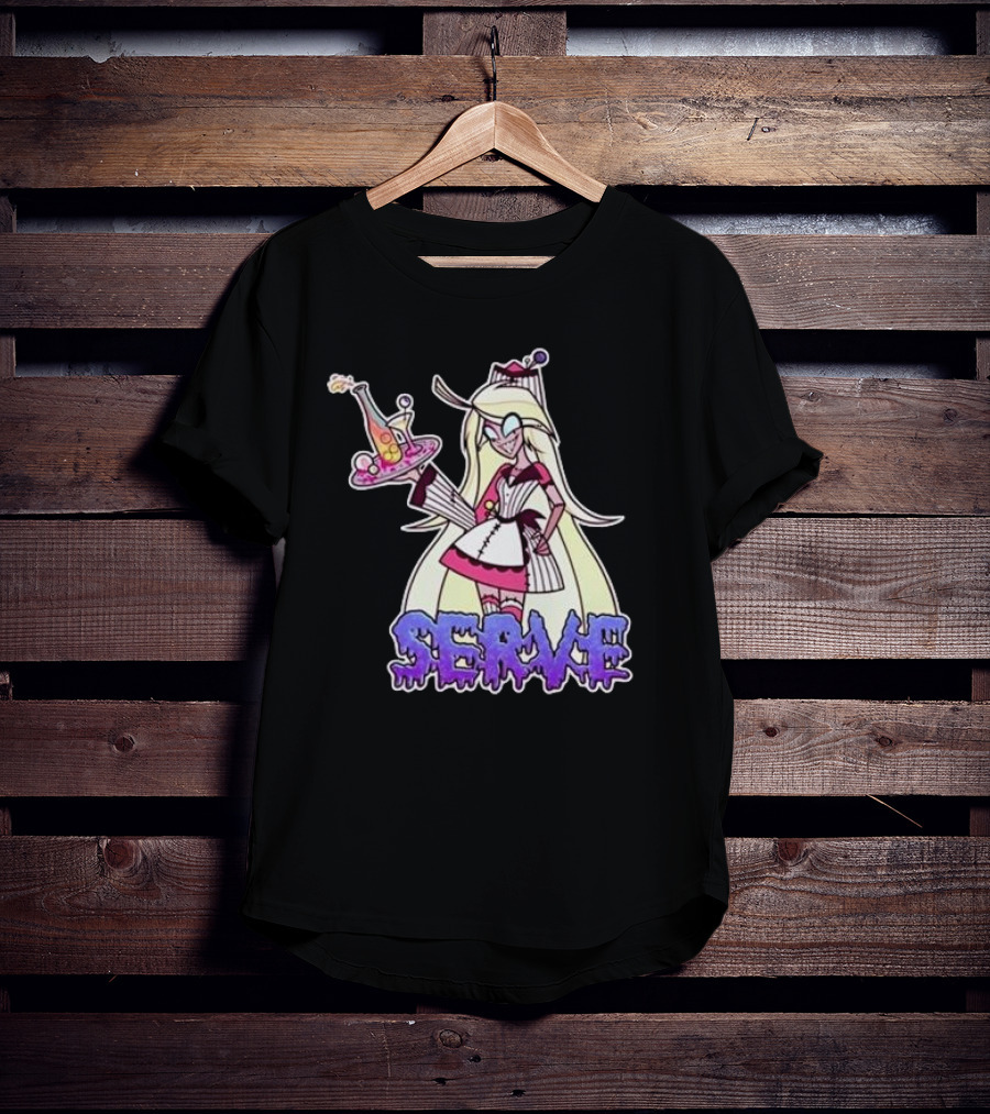 Weeby Newz Serve Demon Weeby Anime Character With Potion Tray T-Shirt