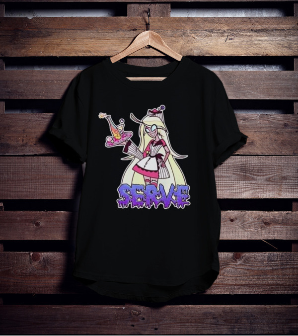 Weeby Newz Serve Demon Weeby Anime Character With Potion Tray T-Shirt