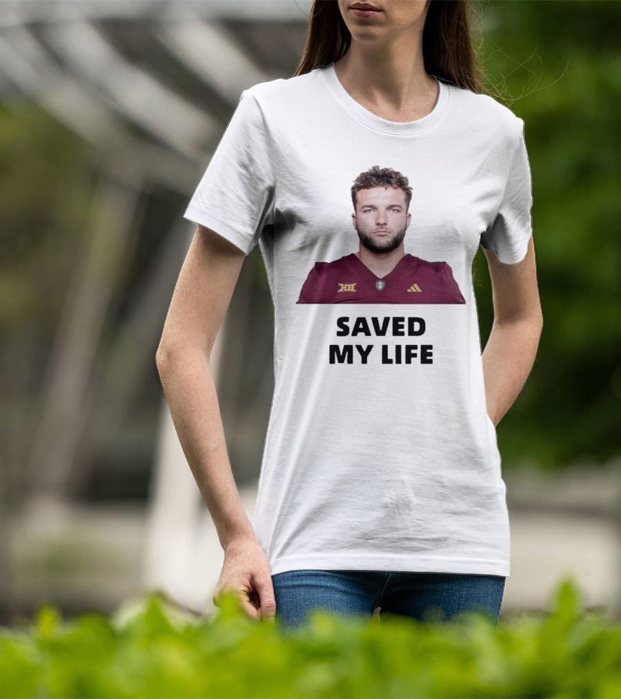 Cam Skattebo Big 12 Saved My Life T-Shirt