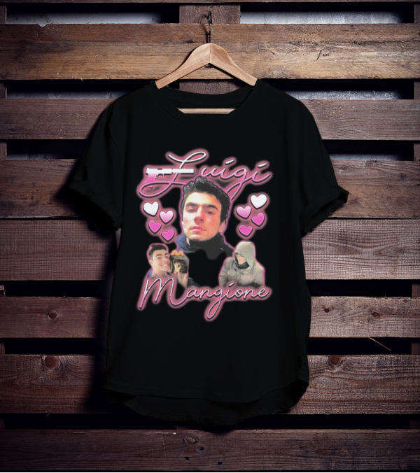Luigi Mangione Heart Pink Hearts T-Shirt