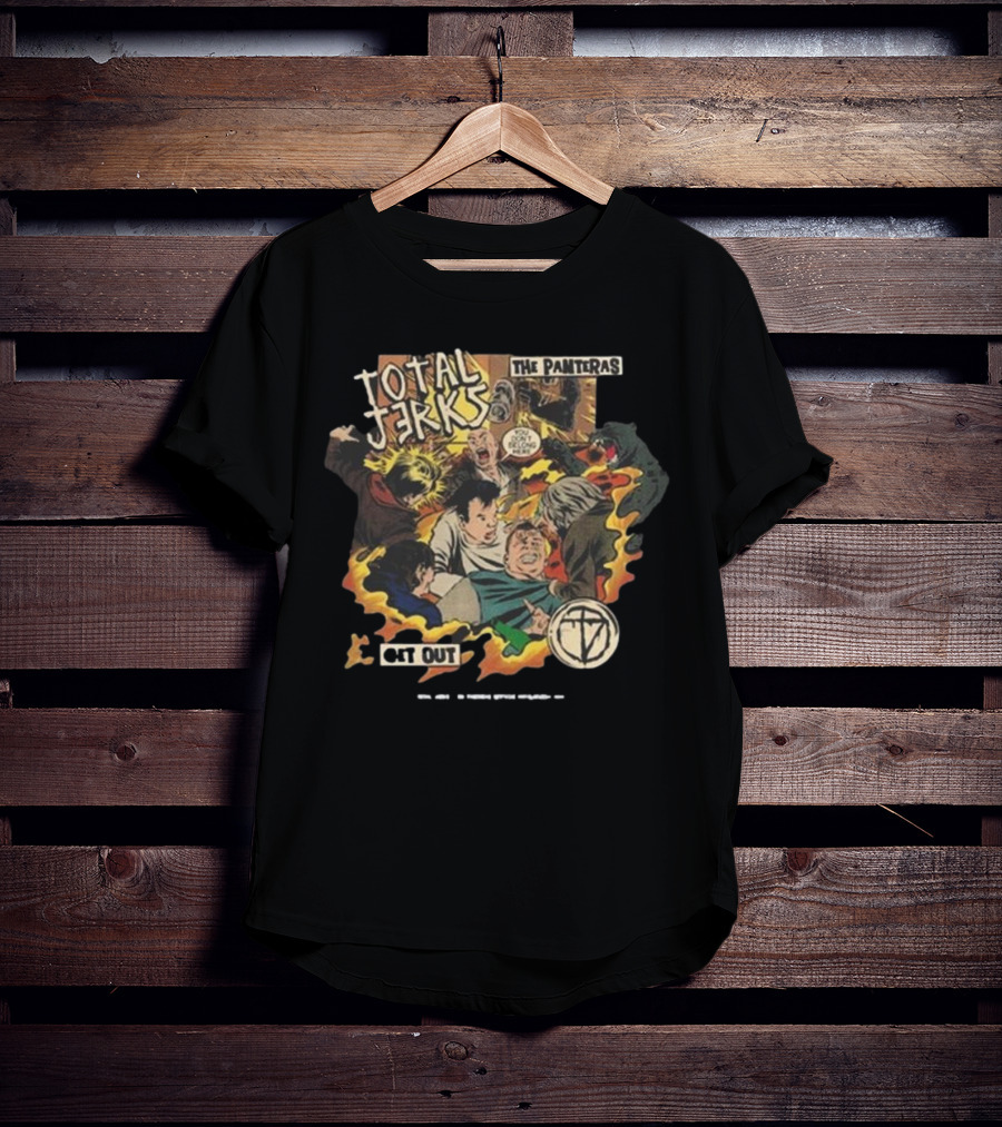 Total Jerks The Panteras Get Out Explosive Comic Style Showdown T-Shirt