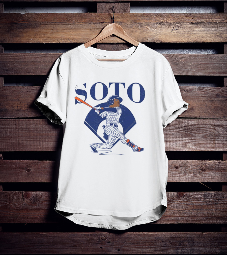 Soto Baseball Caricature Queens Diamond T-Shirt