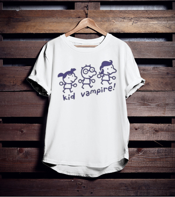 Mummyjoe Kid Vampire Purple Cartoon Characters T-Shirt