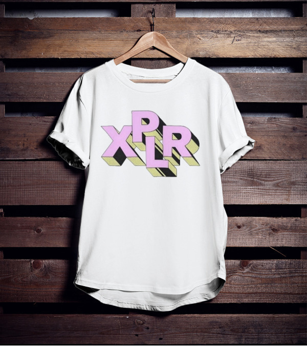 Sam And Colby XPLR Block Pink Yellow Stripe T-Shirt