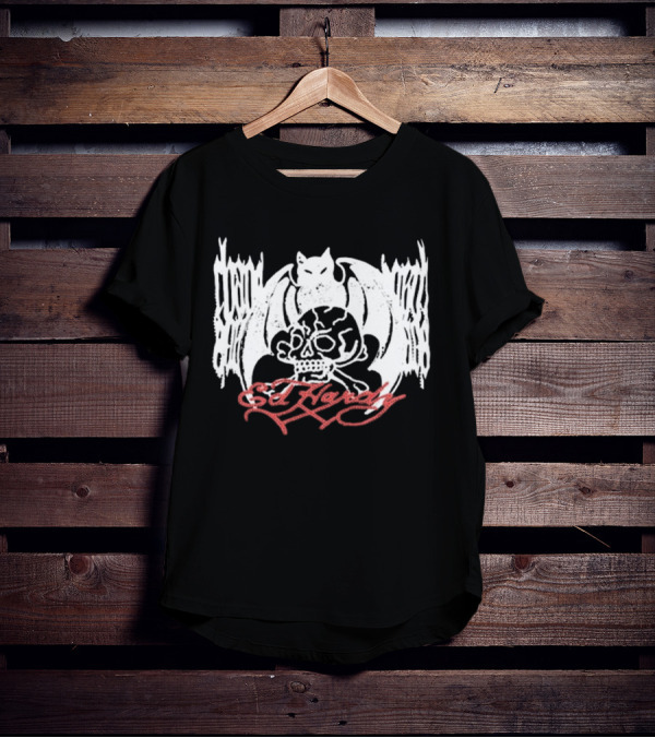 Ed Hardy Skull And Bat T-Shirt