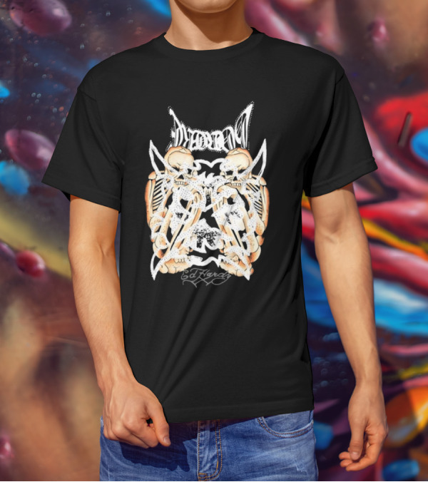 Ken Carson Ed Hardy Hardcore Skulls T-Shirt