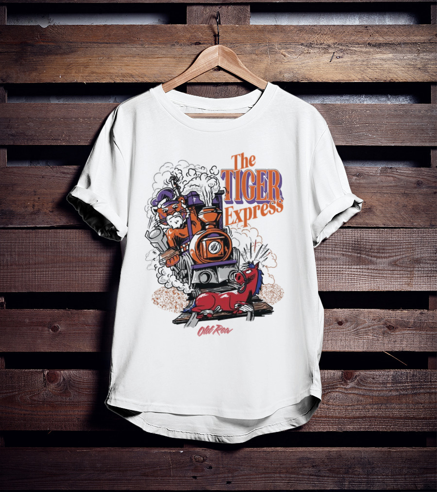 Clemson Tigers The Tiger Express Old Row Steam Train T-Shirt