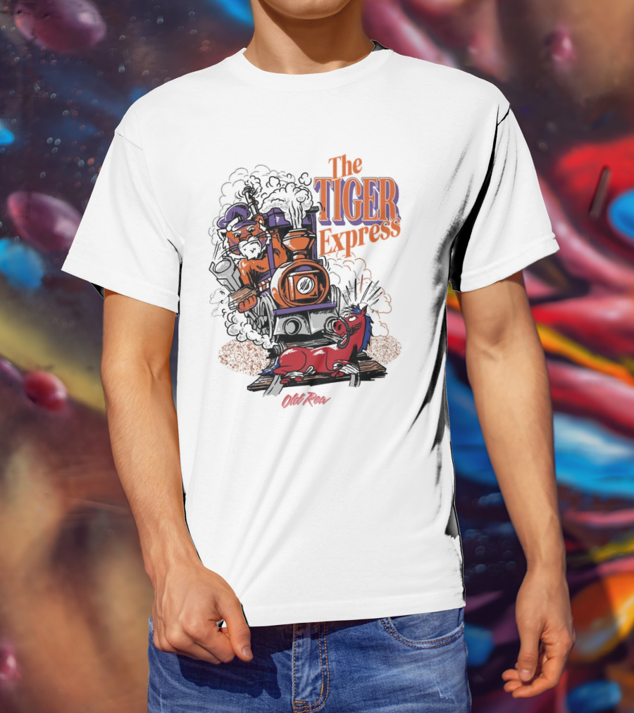 Clemson Tigers The Tiger Express Old Row Steam Train T-Shirt