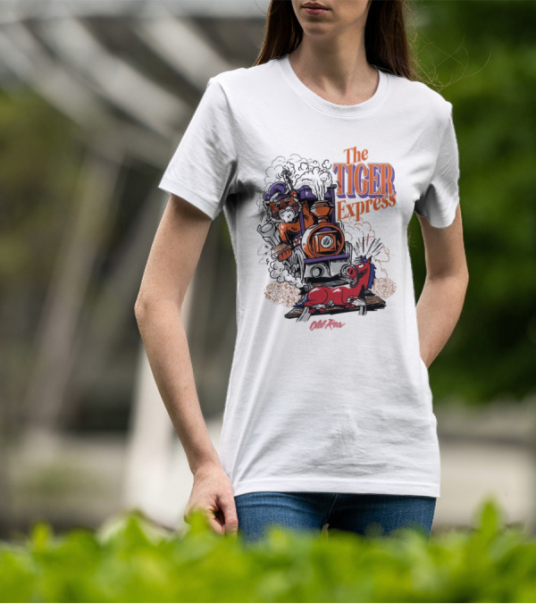 Clemson Tigers The Tiger Express Old Row Steam Train T-Shirt