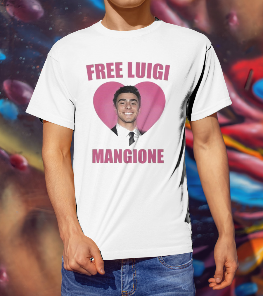 Free Luigi Mangione Heart T-Shirt