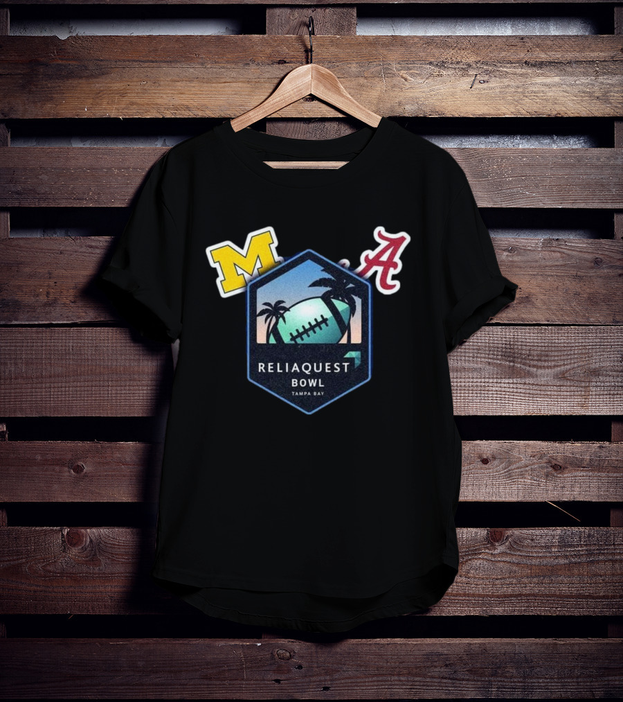 Reliaquest Bowl Michigan M Alabama A Tampa Bay Football December 31 T-Shirt