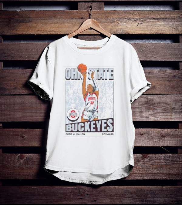 Ohio State Buckeyes Forward Cotie McMahon Cartoon Basketball T-Shirt