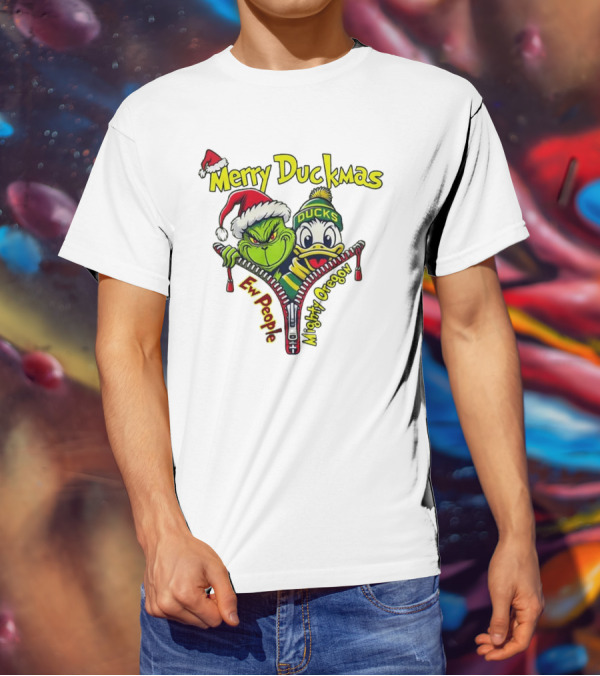Merry Duckmas Ew People Mighty Oregon Ducks T-Shirt