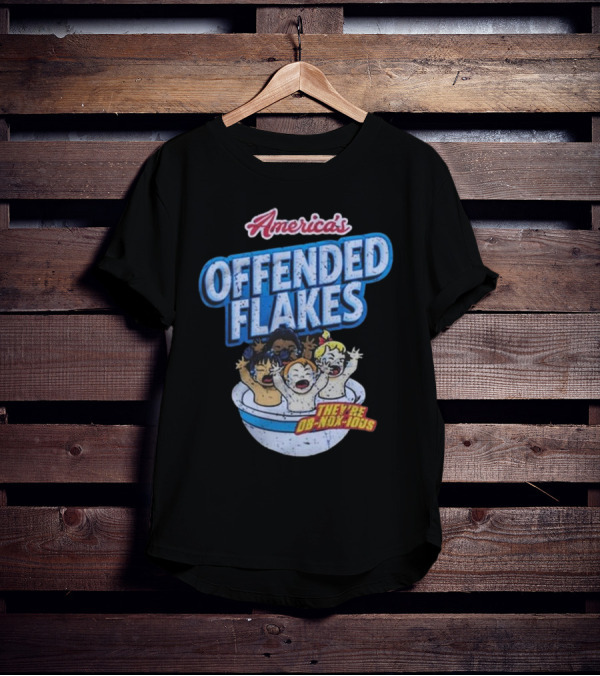 Derek Holland Wearing America's Offended Flakes They're Ob Nox Ious T-Shirt
