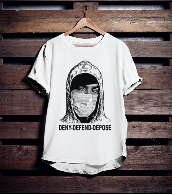 Deny Defend Depose The UnaShooter Luigi Mangione Hoodie Masked Image T-Shirt