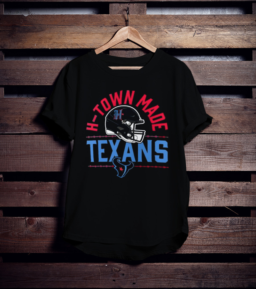 H-Town Made Texans Football Helmet T-Shirt