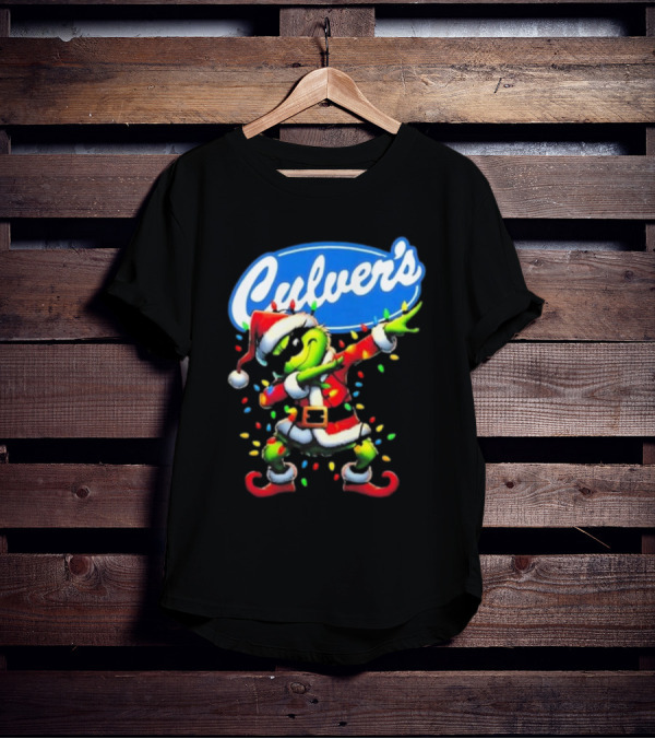 Culver's Santa Grinch Dabbing Christmas T-Shirt