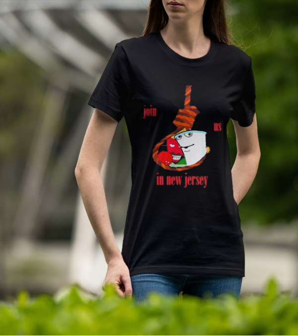 Join Us In New Jersey Mischa Aqua Teen Hunger Force Characters Rope T-Shirt
